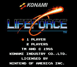 Life Force title screenshot